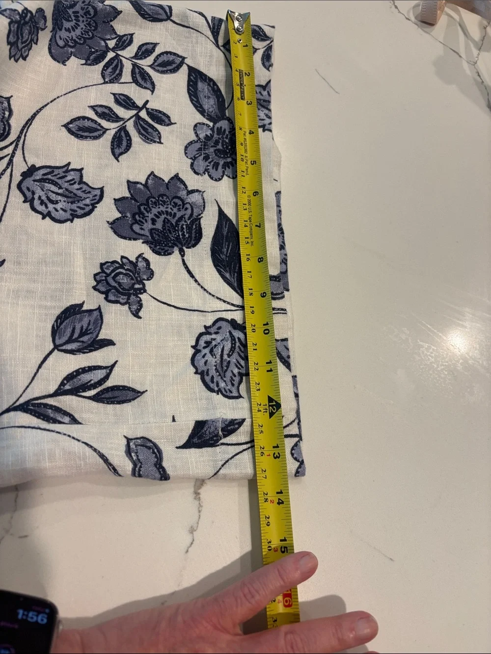 Ella Moss White and Navy Floral Wide-Leg Bermuda Shorts